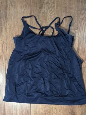 Athleta Deep Navy Strappy Tankini Bathing Suit Top